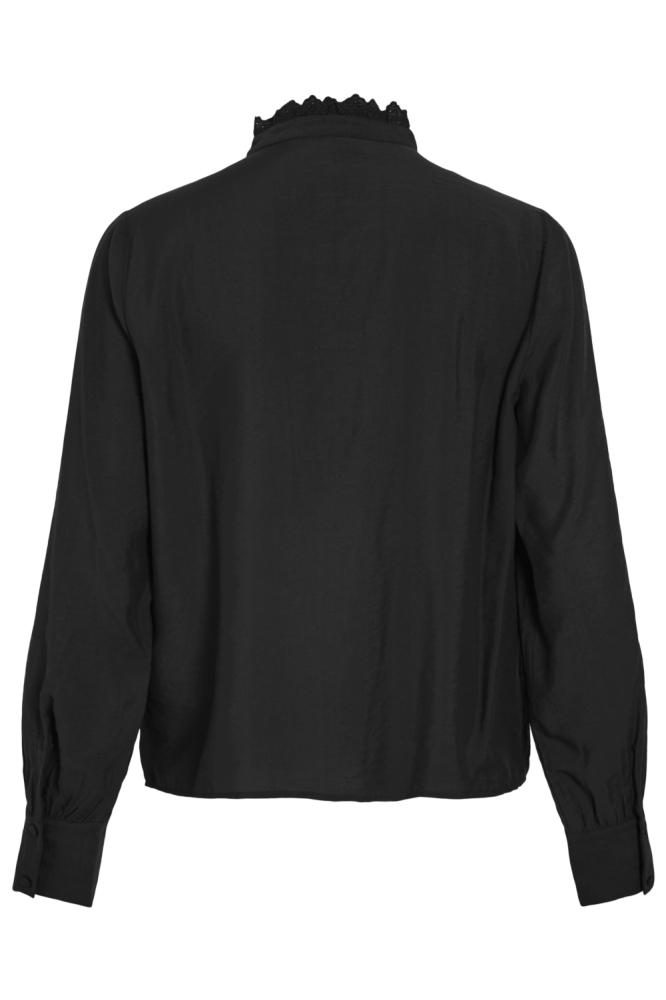 VIMALIMA L/S FRILL SHIRT/PB 14110662 BLACK BEAUTY